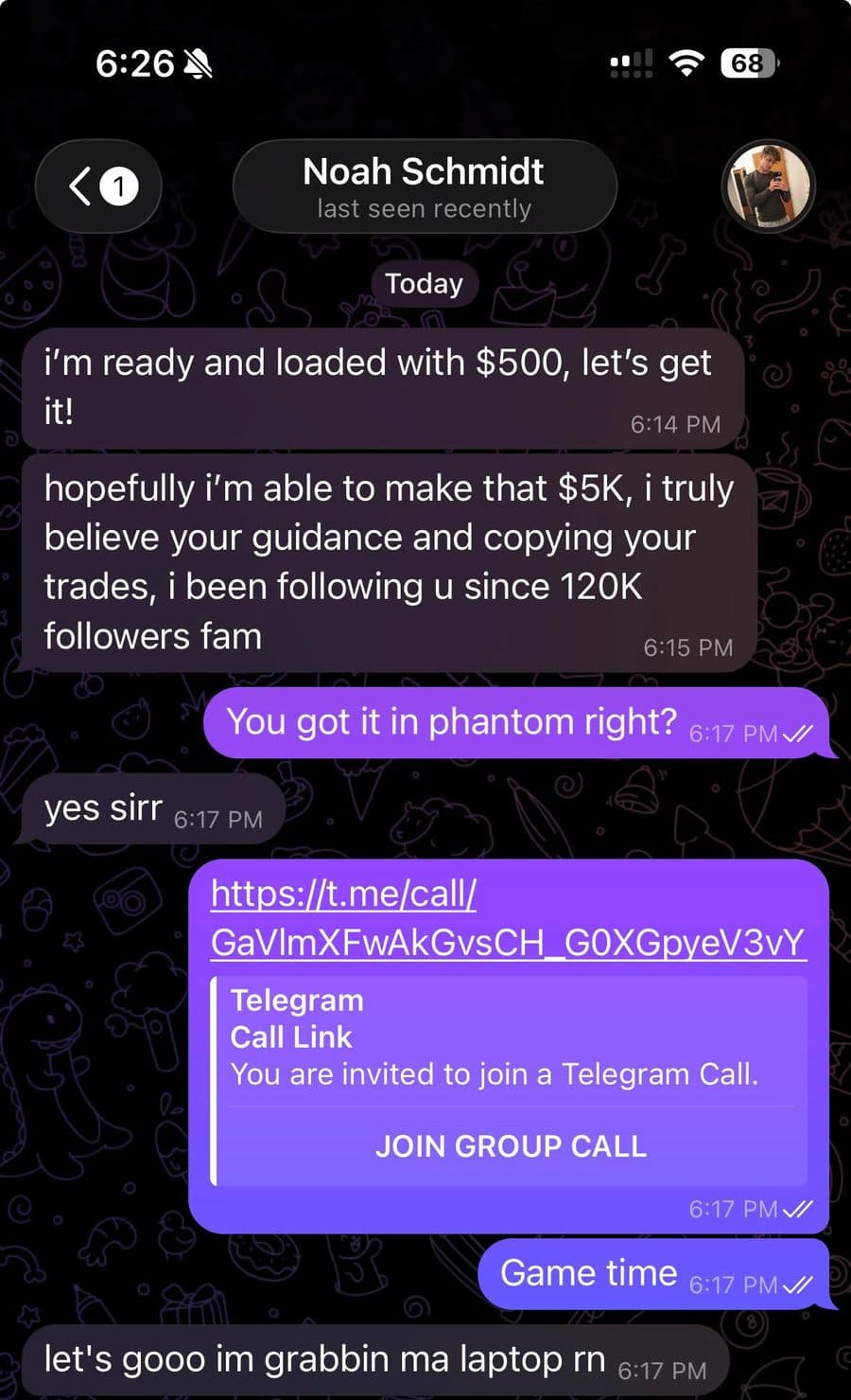 Community member screenshot reporting portfolio gains from following $LIZZY